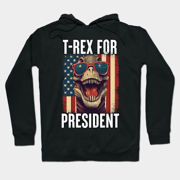 T-Rex For President 2024 Hoodie by BDAZ